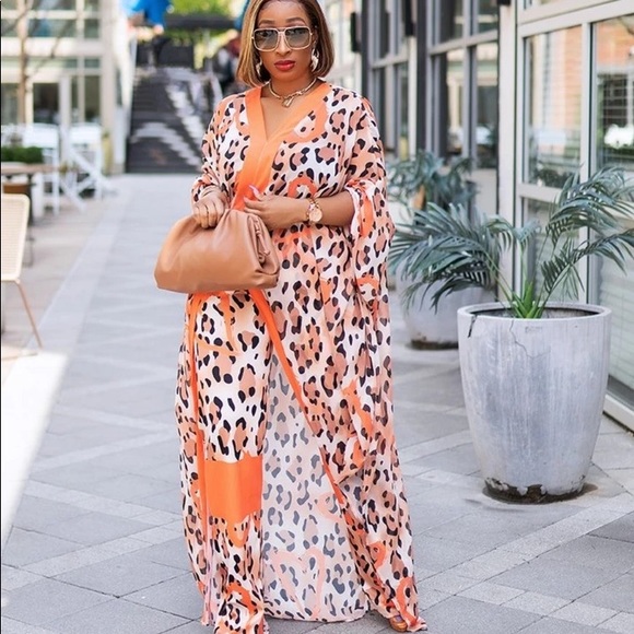 2pc Kaftan top and pants set - Picture 2 of 5